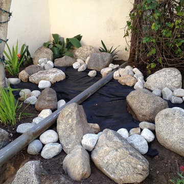 Spanish Style Home Garden Refresh with Dry River Bed