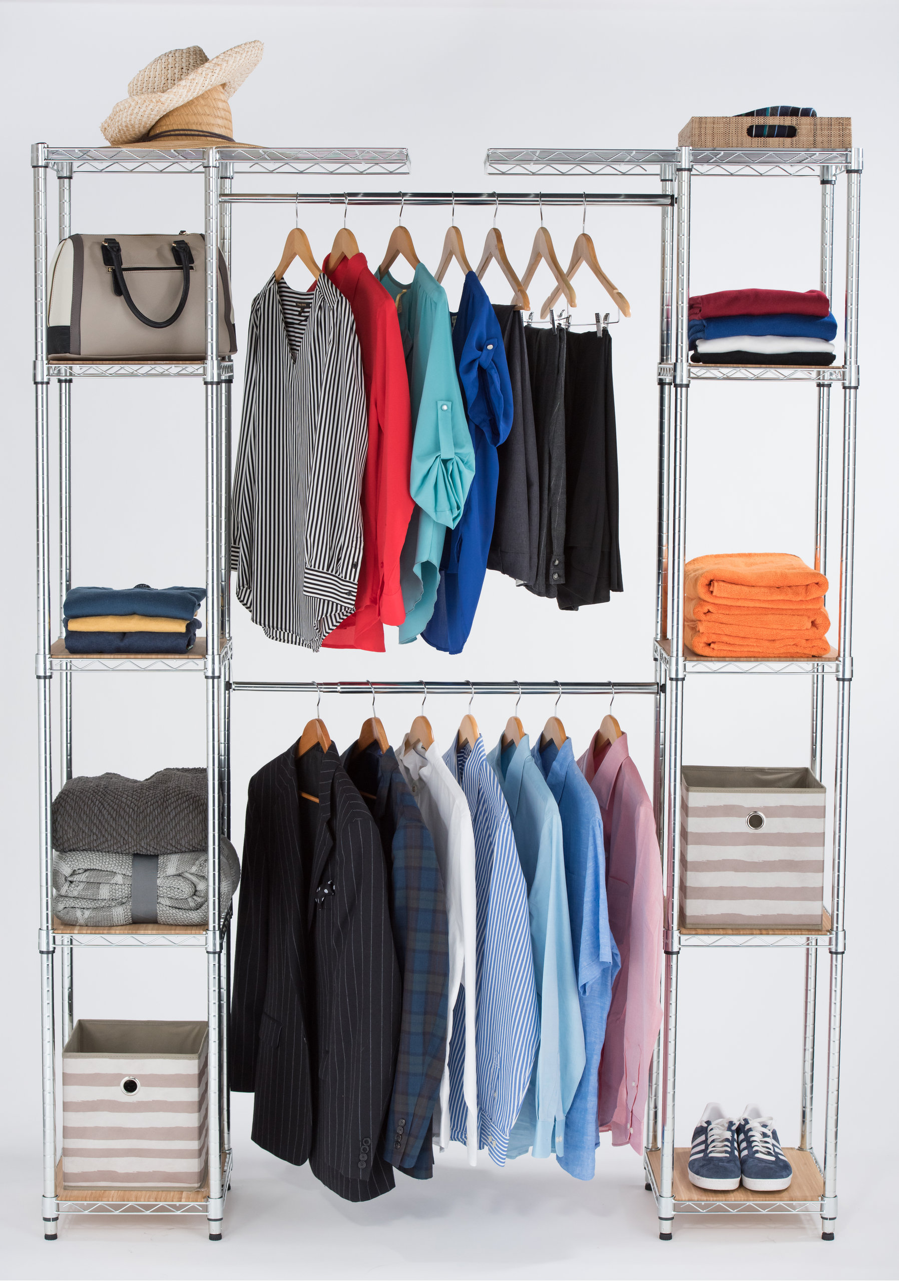 Trinity EcoStorage Expandable Closet Organizer, Chrome