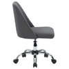 CorLiving Marlowe Upholstered Armless Task Chair, Dark Grey