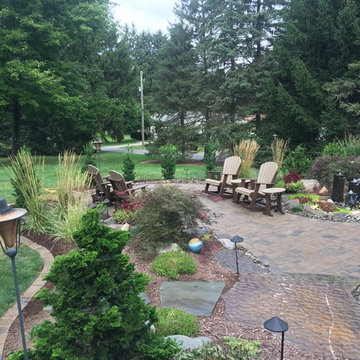 Backyard Landscape Renovation w/ Basalt Column Fountain