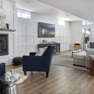 This is an example of a scandinavian basement in Toronto.