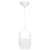 Pendants 1 Light Fixtures Elegant Design With White Tone Finish A19 7" 60 Watts