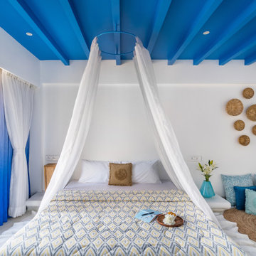 The yellow door pent house design by between walls pune