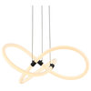 Daisy Integrated LED Dimmable Matte Black Chandelier with Smart Dimmer Included