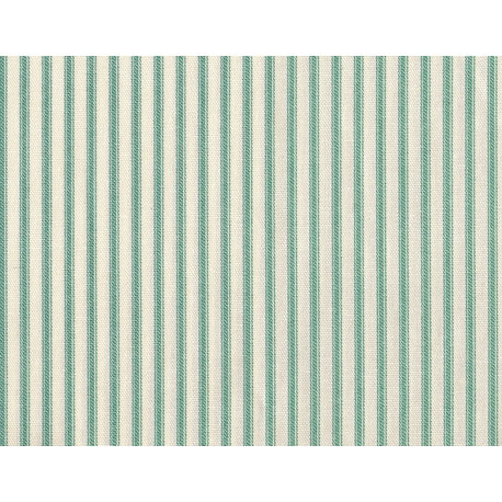 22" Cal King Bedskirt Tailored Pool Blue-Green Ticking Stripe