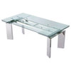 Terry Modern Extendable Glass Dining Table