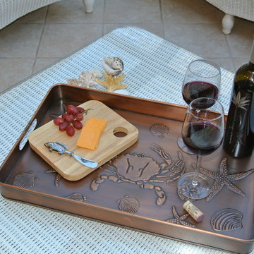 Seashore Multi-Purpose Shoe Tray for Boots, Shoes, Plants, Pet Bowls, and More,