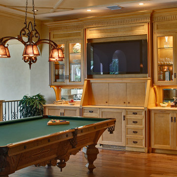 Florida Residence Breakfast Bar in Avodire and White Ash Burl