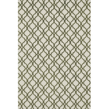 Loloi Rugs Geo Collection Ivory and Olive, 5'x7'6"