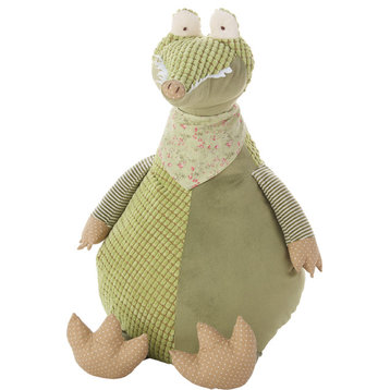 Mina Victory Plush Crocodile Green Throw Pillow