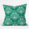 DENY Designs Jacqueline Maldonado Christmas Paper Cutting Green Throw Pillow, Me