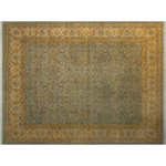 Bareens Designer Rugs - Pak Persian Jenise Brown/Beige Wool Rug - 4'7'' x 6'11'' - Designed with mesmerizing intricacy and gorgeous color palette, this hand-knotted masterpiece demonstrates the beauty and electrifying thrill of Pak Persian art. These meticulously hand-knotted Pak-Persian rug is made with pure wool and features breathtaking traditional, transitional, and tribal designs in bold luxurious color pallets. Known for their intricate designs these rugs are a reproduction of Persian rugs, made in Pakistan with unique Mughal designs. Made by master weavers using the same Persian texture, design and dying technique, we wanted to produce the most significant manifestation of Persian art, life, and culture. This rug is most famous for its exceptional quality, incredible designs, patterns, and vibrant rich color. Pak-Persian rugs made with Persian weave with high knot counts, which enables the high intricacy and detail found in the patterns are also referred to as "State of art", each color adds a rich beautiful detail in the artwork of this rug. The design, color, and beautiful chromatic composition with a vibrant sheen with intricate designs, exude beauty, elegance, and quality make this rug a masterpiece of its own.