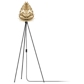 Conia 57" Tripod Floor Lamp, Black/Brushed Brass
