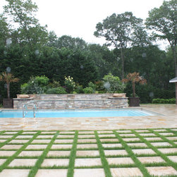 Ella-Walnut mix Travertine Paver Project - Landscaping Stones And Pavers