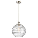 Innovations Lighting - Extra Large Deco Swirl 1-Light Mini Pendant, Brushed Satin Nickel, Clear - A truly dynamic fixture, the Ballston fits seamlessly amidst most decor styles. Its sleek design and vast offering of finishes and shade options makes the Ballston an easy choice for all homes.