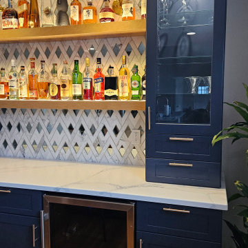 Blue Bar & Entryway Storage