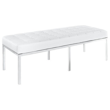 Occ Bench Three Seater in White, Set of 3