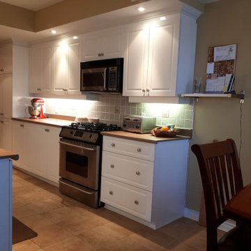 Monochromatic Galley Kitchen