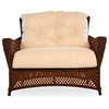Grand Traverse Chair & a Half, Carmel With Windward Stripe Seaside Fabric