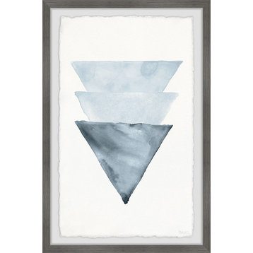 "Triangles Overlap" Framed Painting Print, 16"x24"