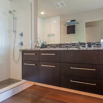 Master Ensuite custom vanity and shower