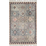 Momeni - Momeni Nomad Nom-1 Moroccan Rug, Blue, 8'0"x11'0" - The Momeni Nomad collection is a moroccan style area rug created with a hand knotted construction in India for many years of decorating beauty. Its designer inspired color and 100% wool material will enhance the decor of any room.