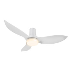 CARRO - CARRO Small Flush Mount Ceiling Fan with Remote and Dim Light Kit for Bedroom - Ceiling Fans
