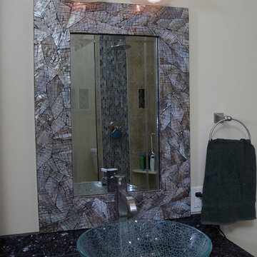 Menomonee Falls Master bathroom remodel with vessel bowls