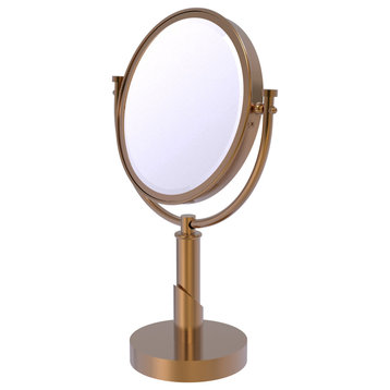 Tribecca 8" Vanity Top Make-Up Mirror 5X Magnification, Brushed Bronze