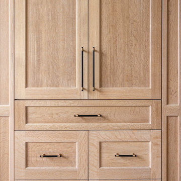 White Oak, Black Accents and Accessible Beige Cabinetry