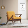 Omax Decor Zola Lounge Chair, Mustard/Walnut