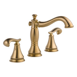 Delta Cassidy Two Handle Wide Spread Lavatory w/ Metal Pop-Up - Bathroom Sink Faucets