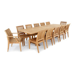 Grand Laguna Veranda Teak Dining Set - Outdoor Dining Sets