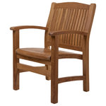 ARB Teak & Specialties - Teak Park Chair Colorado - Solid, sturdy and comfortable, the 100% natural grade A teak wood Colorado Park chair designed by ARB Teak will warm up the look and feel of your indoor or outdoor living space, in addition to providing ample seating.
