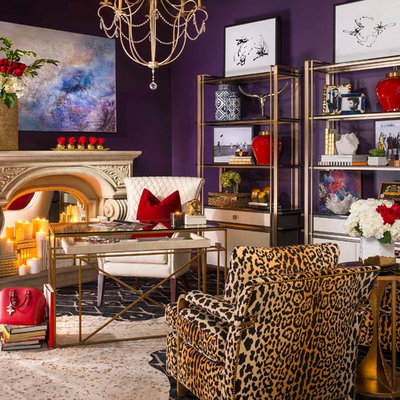 Example of an eclectic home design design in Dallas