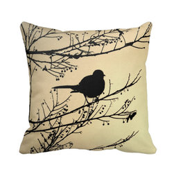 "Bird Black" JTG Art Pillow - Decorative Pillows