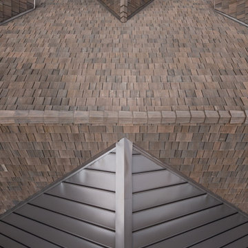 Composite Cedar and Standing-Seam Roof Detail