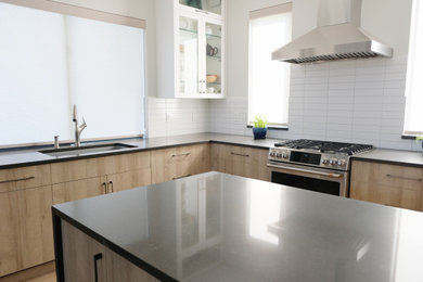 Example of a trendy kitchen design in Vancouver