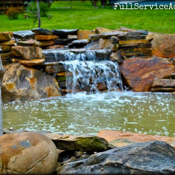 Koi Pond with locally harvested Stone