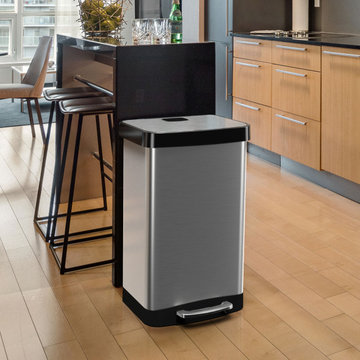 Rectangle Step-On Trash Can For Kitchen