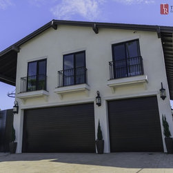 Mediterranean Garage Doors with Matching Entry Gates - Garage Doors And Openers