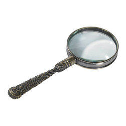 Handheld AC113 Rococo Magnifier in Bronze - Desk Accessories