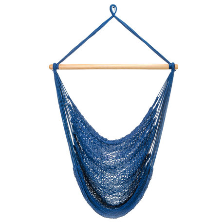 Earth Organic Natural Cotton Hammock Swing, Navy Blue