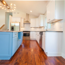 Shaker Blue 'LOVE' Island - Kitchen Storage And Organization