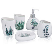 Polished Chrome 6 Piece Matching Bathroom Accessory Set - Luxury Bath  Collection