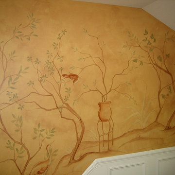 Oriental Bird & Branch Stairway