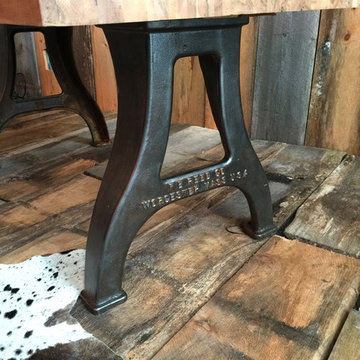 Industrial Dinning Table Cast Iron Legs