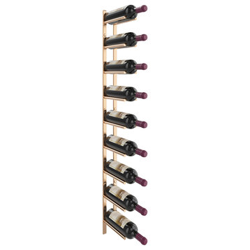 Vino Rails Flex 45 (cork forward modern wall mounted wine rack), Golden Bronze, Standard Bottles (750ml)