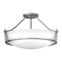 Hinkley - 1 Light Semi-Flush Mount, antique Nickel - Flush-mount Ceiling Lighting