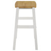 Coaster 24" Farmhouse Wood Counter Stool in Natural-White